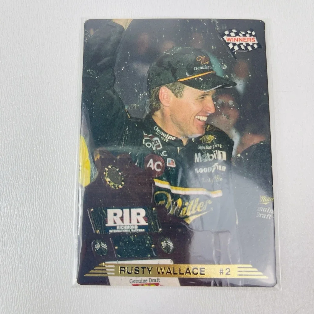 1993‎ 6 Action Packed Race Card Rusty Wallace Miller Genuine Draft at RiR